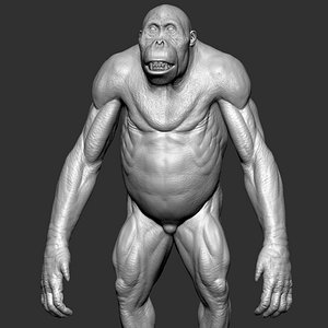 Orangutan VFX Sculpture Digitale 3D model