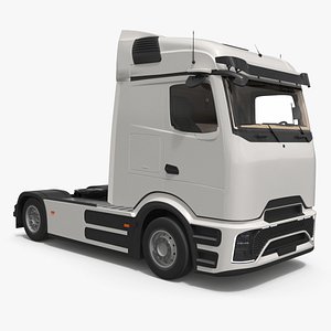 Electric Semi Truck Cab 2024 White 3D model
