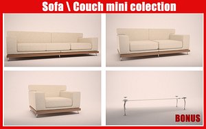 3ds max couch sofa