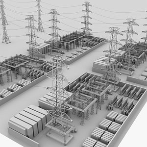 3D Electrical substation 3D