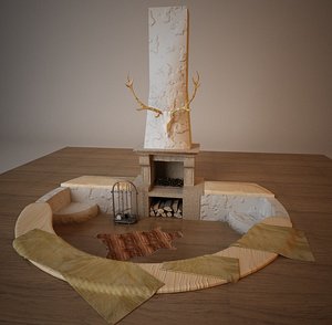 fireplace 3d c4d