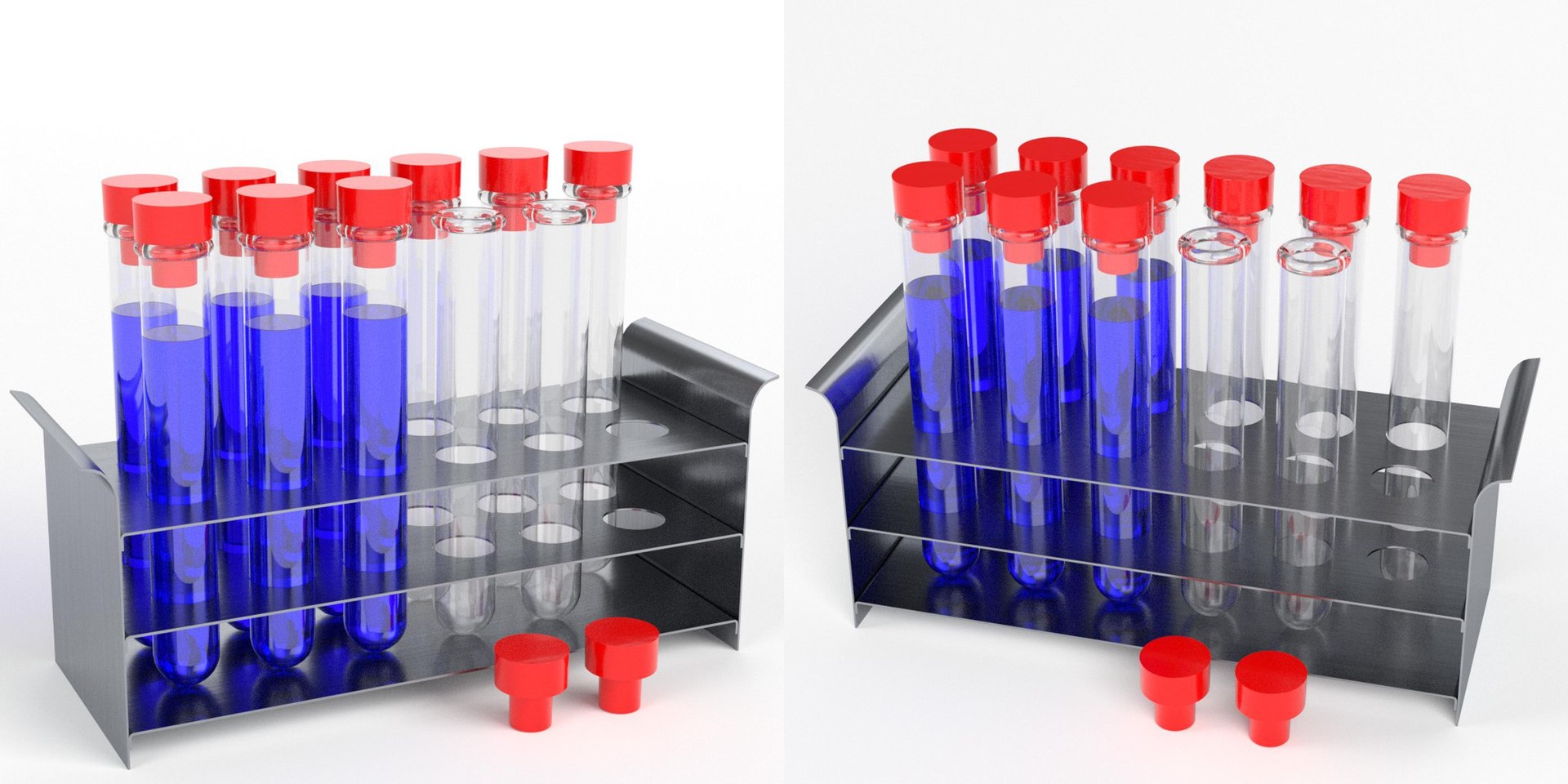 Test Tubes Rack 2 3d Model