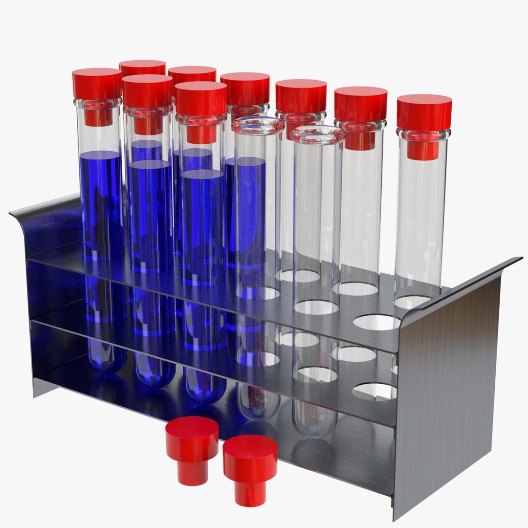 Test Tubes Rack 2 3d Model