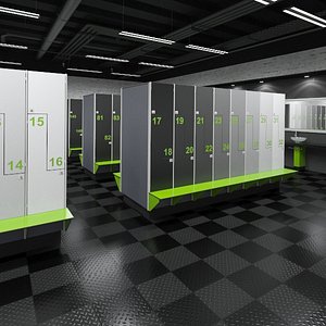 locker room lock 3D
