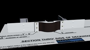 titanic expansion joint 3d model