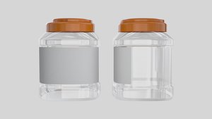 Plastic Jar Transparent 1