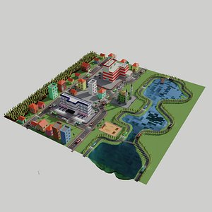 Cartoon Landspace 3D model