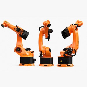 KUKA KR 500 FORTEC Industrial Robot Arm Rigged for Cinema 4D