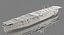 3D japanese aircraft carrier hiryu model