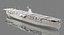 3D japanese aircraft carrier hiryu model