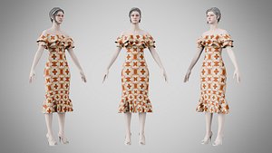 Dress 17 Warm Geometric Organic