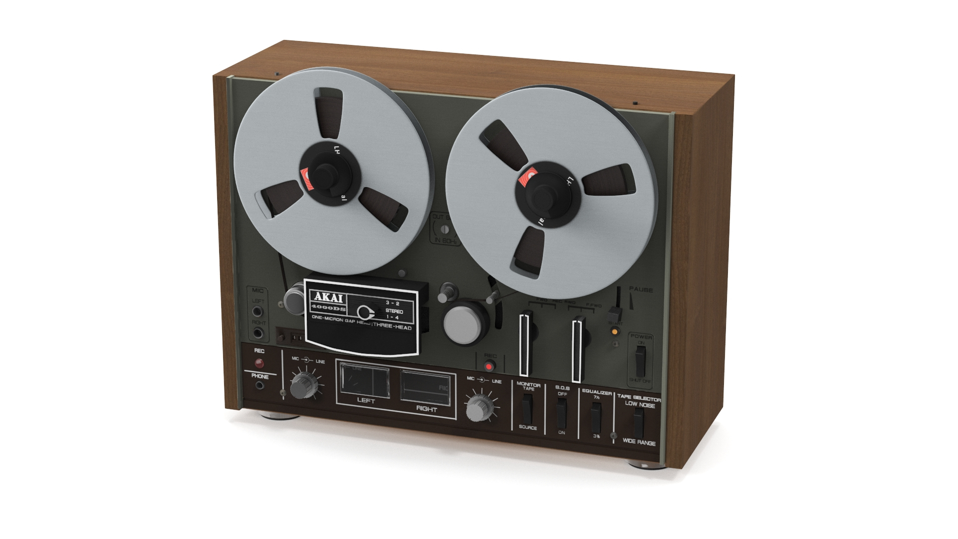 Reel-to-Reel Tape Recorder AKAI 4000DS Model - TurboSquid 2206598