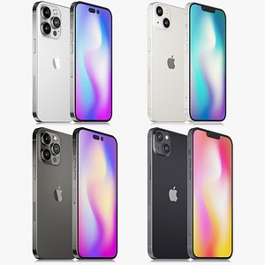 3D Apple iPhone 14 and 14 MAX and 14 Pro and 14 Pro MAX v1