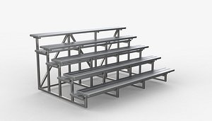 3D metal bleachers 3D model model