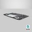 3D model HP EliteBook X G1a Internal Hardware Assembly Midframe
