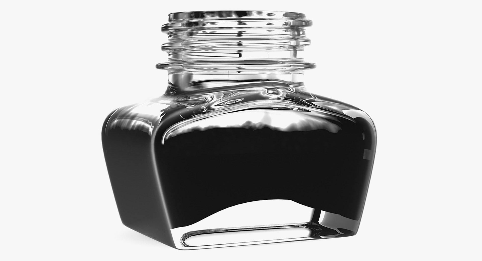 Inkwell Quill 3D model preview