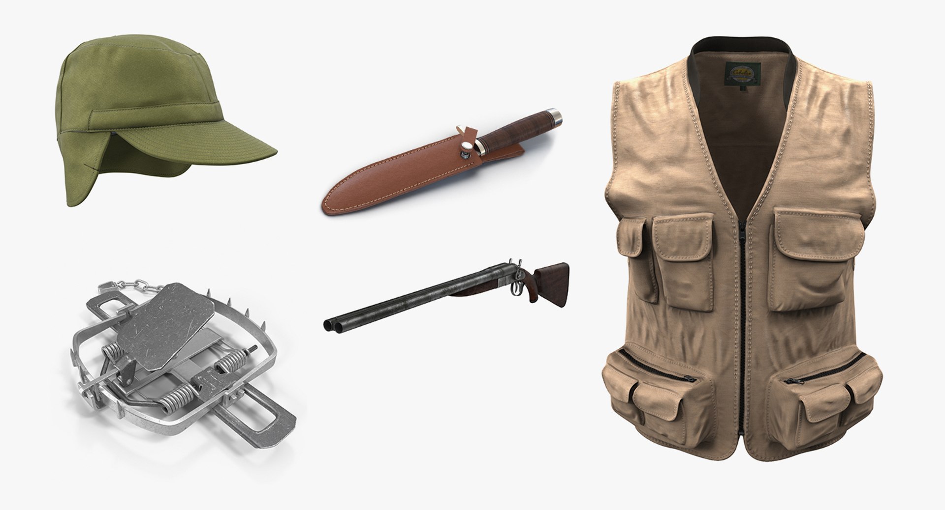 hunting equipment 3D model https://p.turbosquid.com/ts-thumb/Ub/RxTutT/ctnpd8Ez/huntingequipmentcollection3dsmodel002/jpg/1552564360/1920x1080/fit_q87/76ad116c2d9be3da2d231eb6075f863a26a97b02/huntingequipmentcollection3dsmodel002.jpg