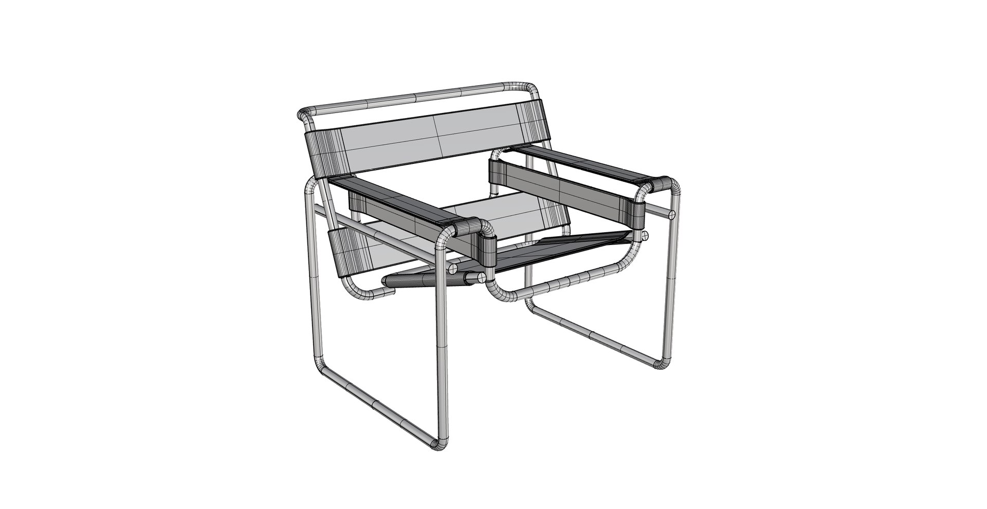 Wassily Chair 3D Model TurboSquid 2016390