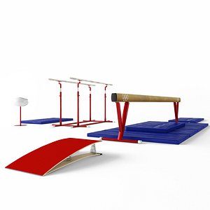 3D gymnastic equipment parallel bars