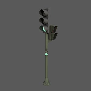 Pedestrian Traffic Light 3D model