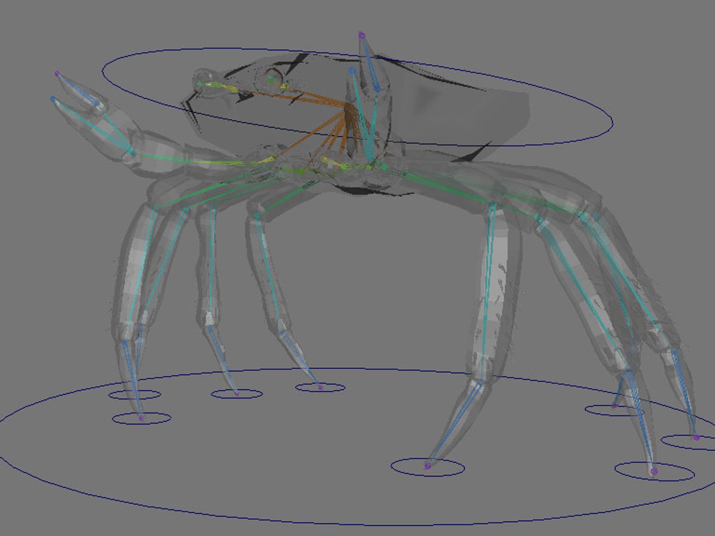 Crab Animate 3d Model