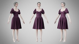 3D Dress 09 Grape