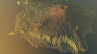 Small Aleutian Island Volcano