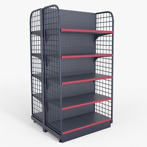 Realistic Double Shelf 3D Model Game Ready Quality Textures