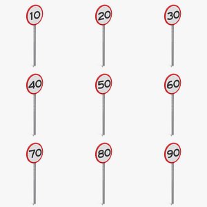 Speed Limit Road Sign Vol 1