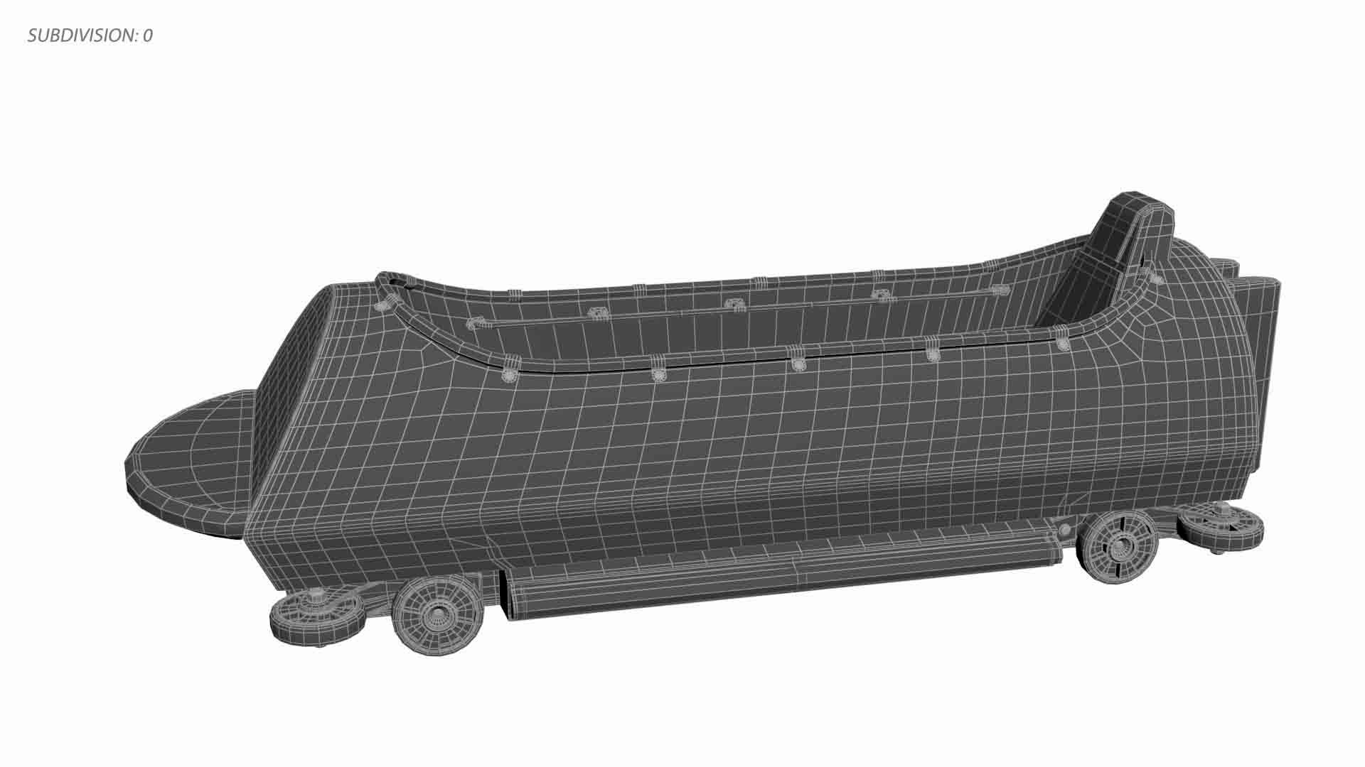 Log Flume Wagon Model - TurboSquid 2427887