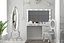 Chambre de luxe classique avec table blanche et grand miroir - Modèle 3D prêt à être rendu dans Blender Cycles