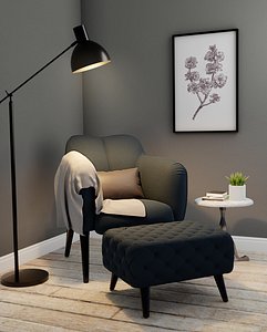 Starbuck Bean Chair - Pentatonic 3D model