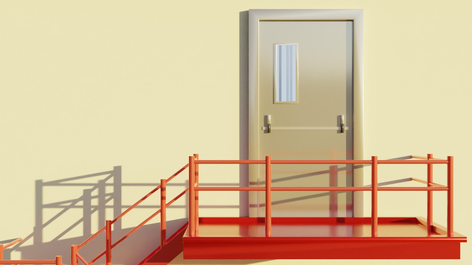 3D Fire Escape Staircase Exterior Low Poly Model TurboSquid 1974783