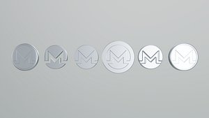 xmr UI logo icon cryptocurrency Monero digital currency 6pack Low-poly 3D model 3D model