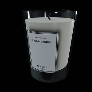 Festive accessories Holiday Scented Candle Low-poly 3D model