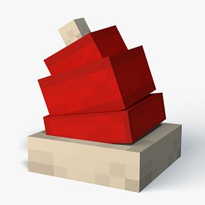 3D Minecraft Christmas Hat