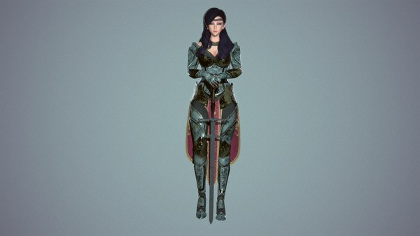 3D Knight Lady