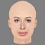 Giselle Itie Head - No Hair - Low poly head for game