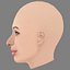 Giselle Itie Head - No Hair - Low poly head for game