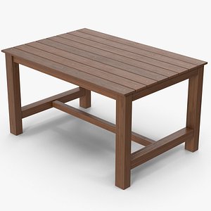 3D Table Dark Wood
