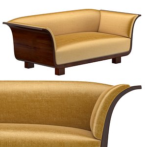 3D Danish Art Deco Sofa