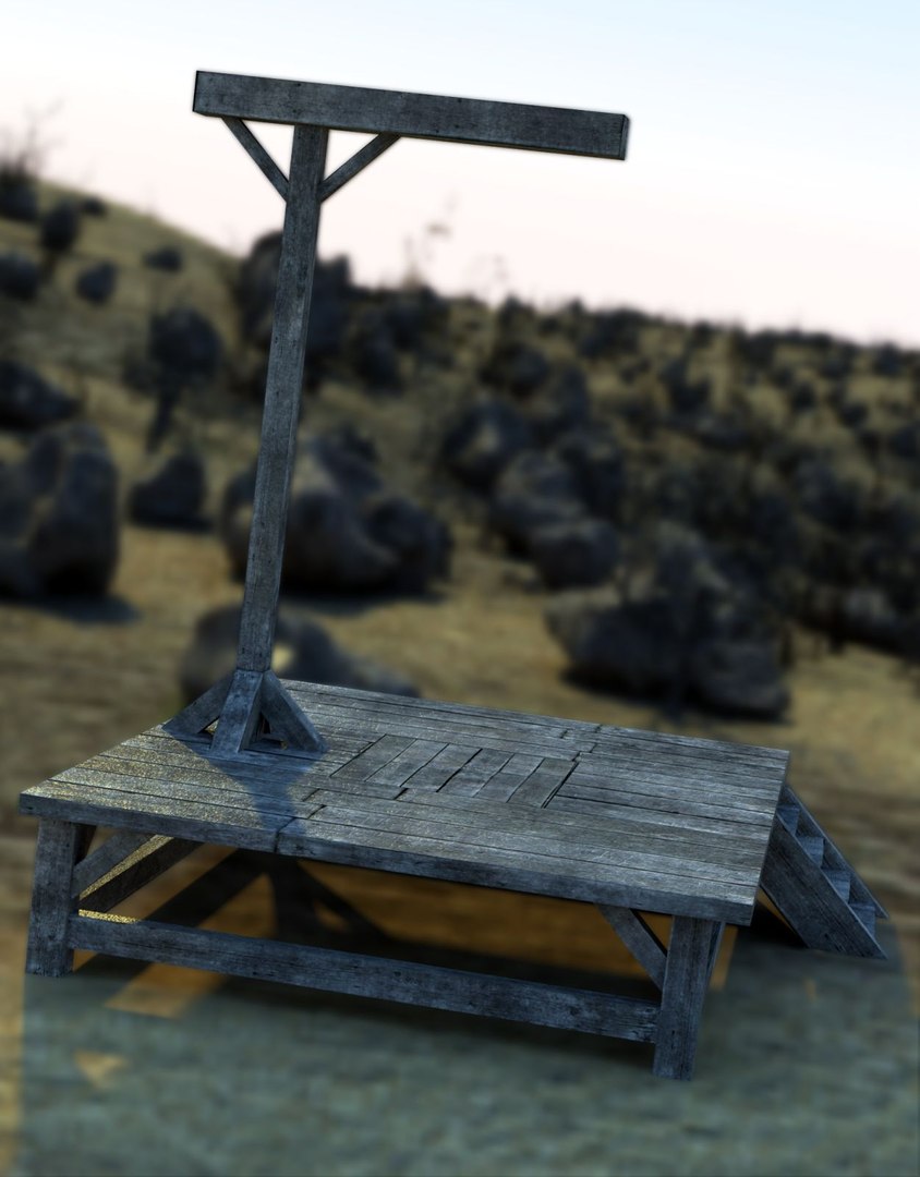 3d model medieval gallows