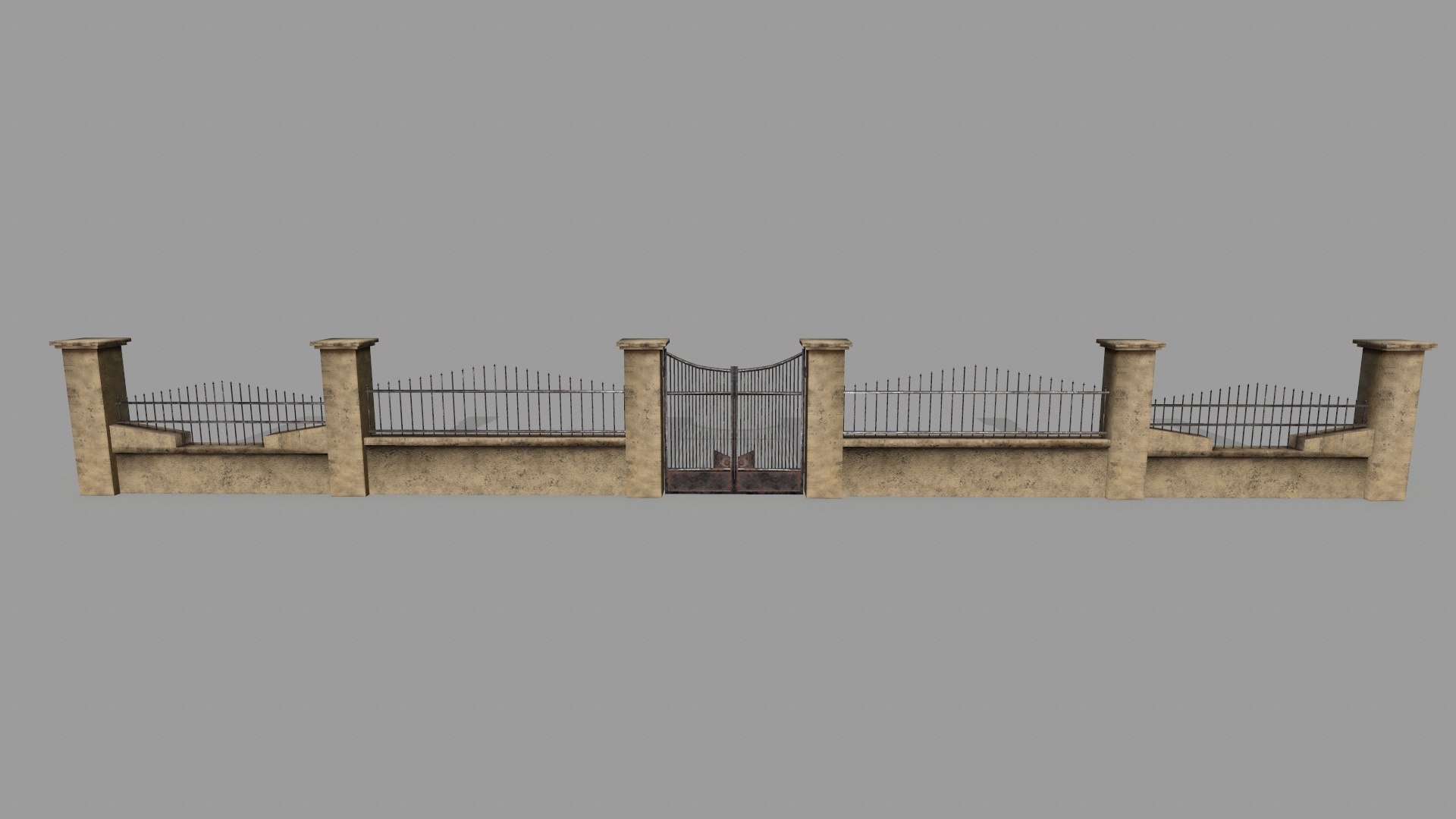 Gate Wall 3D Model - TurboSquid 1342251