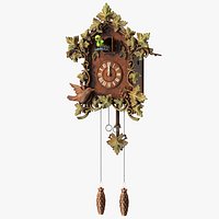 Colored Wooden Cuckoo Clock