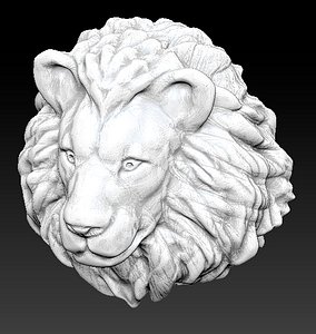 3d obj lion head