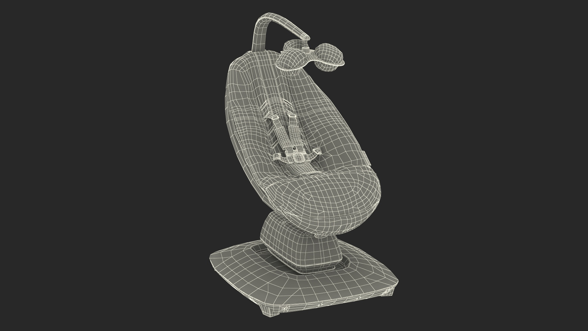 Gray 4Moms MamaRoo Baby Swing Chair 3D Model TurboSquid 2105072