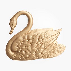 3D Swan Bas-relief CNC