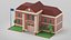 Low Poly Cartoon School Building