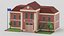 Low Poly Cartoon School Building