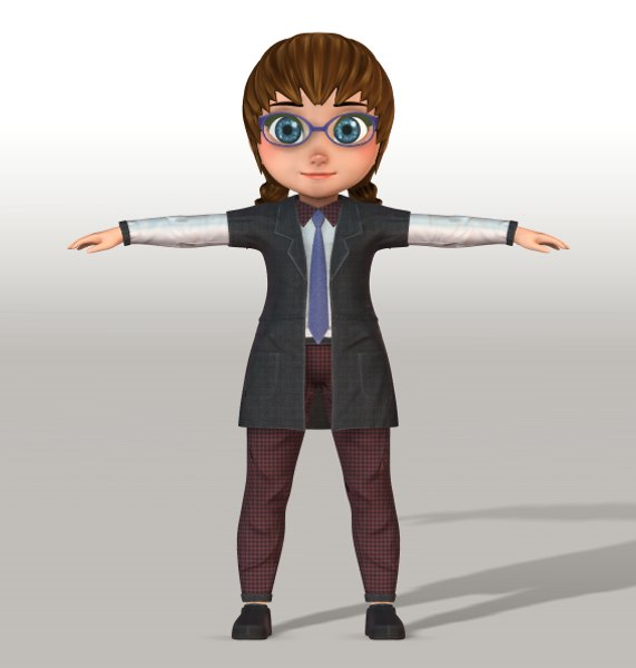 girl v003 3D model
